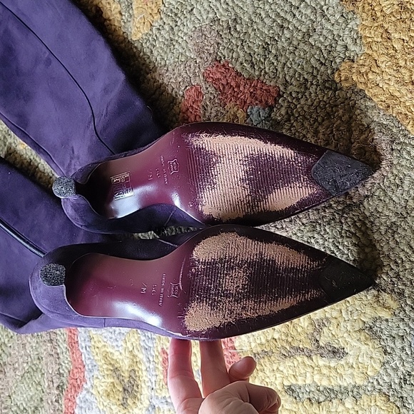 Via Spiga Purple suede boots made in Italy sz 7 - Picture 8 of 10